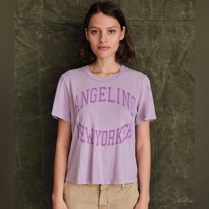 Sundry Angelino New Yorker Lavender Graphic Tee